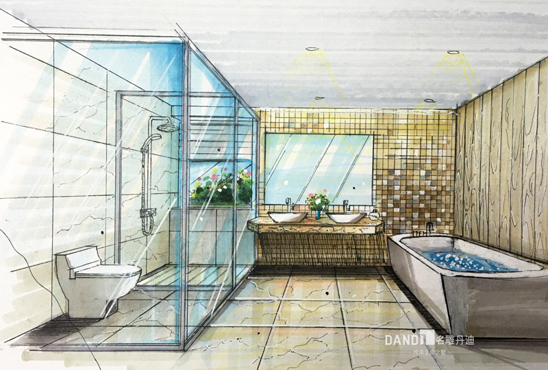 简约 别墅 独栋 卫生间图片来自杜鸿业----名雕丹迪设计总监在纯水岸独栋别墅７００平米的分享