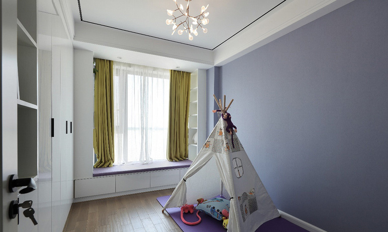 儿童房图片来自家装大管家在145平现代风情 凝聚超凡脱俗的美的分享
