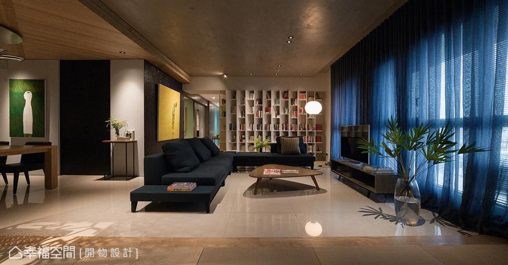 现代 四居 客厅图片来自幸福空间在书香弥漫的艺术唯美宅的分享