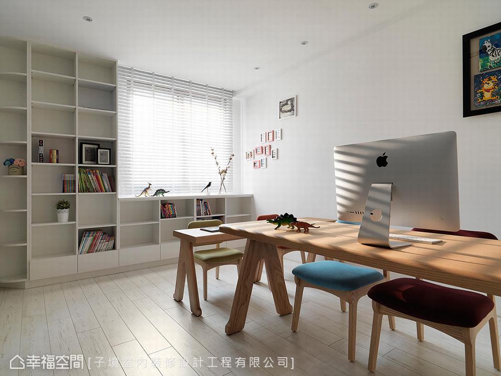 别墅 五居 现代 工业 书房图片来自幸福空间在现代×工业 330平个性十足的家的分享
