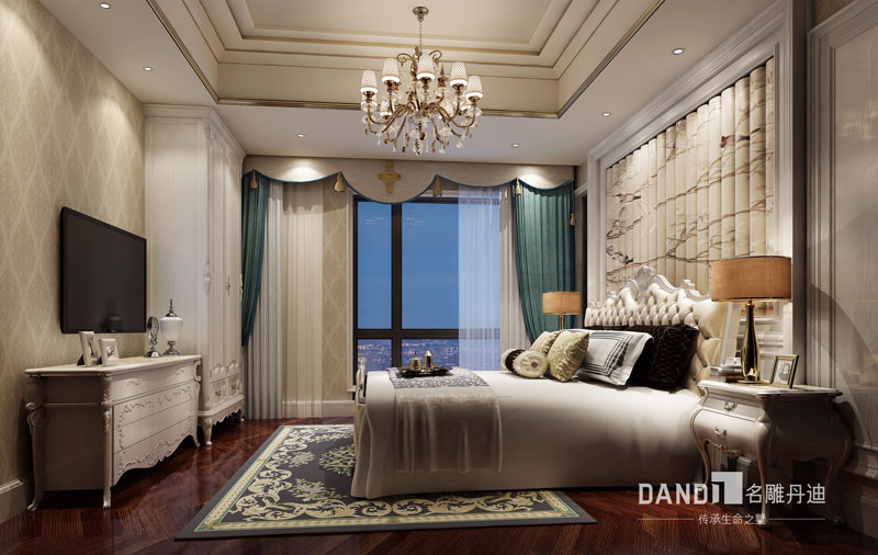 现代别墅 叠拼别墅 卧室图片来自杜鸿业----名雕丹迪设计总监在香山美墅600平叠拼别墅的分享