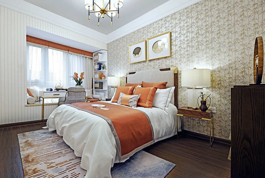 中式风格 三居 80后 白领 小资 卧室图片来自金空间装饰集团在八方小区的分享