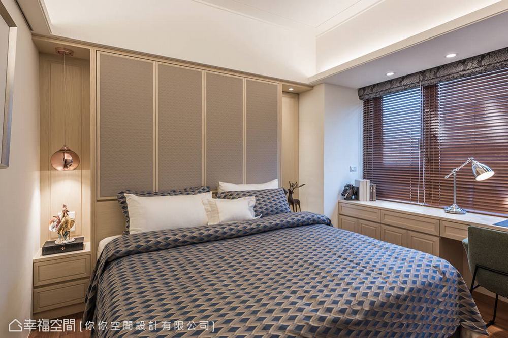 三居 新古典 卧室图片来自幸福空间在收纳美型兼备92平现代新古典飨宴的分享