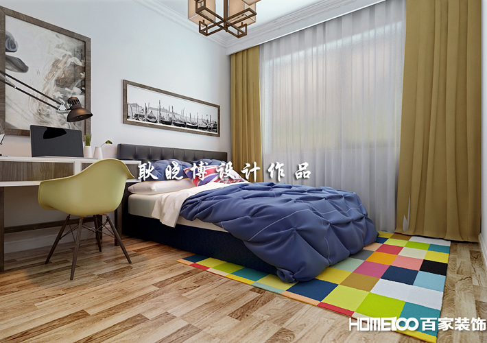 大户型 黎明泰和府 混搭风格 卧室图片来自百家设计小刘在黎明泰和府170平混搭风格的分享
