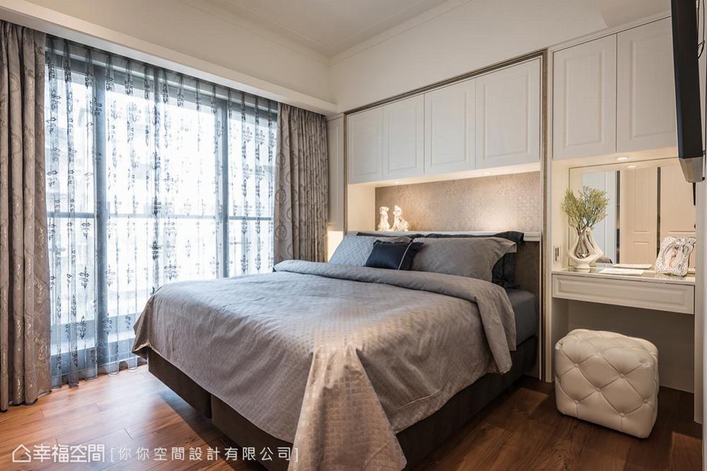 三居 新古典 卧室图片来自幸福空间在收纳美型兼备92平现代新古典飨宴的分享