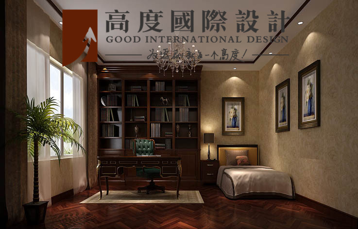 别墅 书房图片来自高度国际设计严振宇在四室两厅300平米户型港式风格的分享