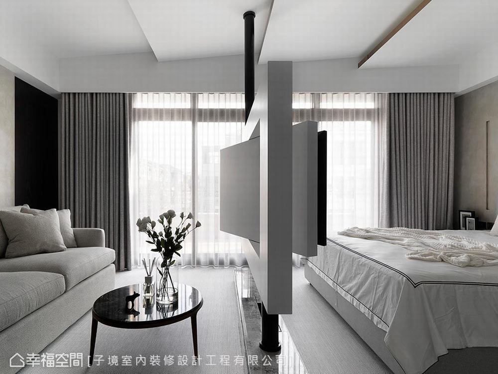 一居 小户型 现代 卧室图片来自幸福空间在如梦似幻 66平零距离两人世界的分享