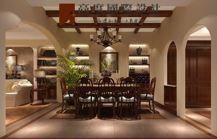 简约 托斯卡纳 二居 餐厅图片来自高度国际设计严振宇在蔚蓝香醍两居室托斯卡纳风格的分享
