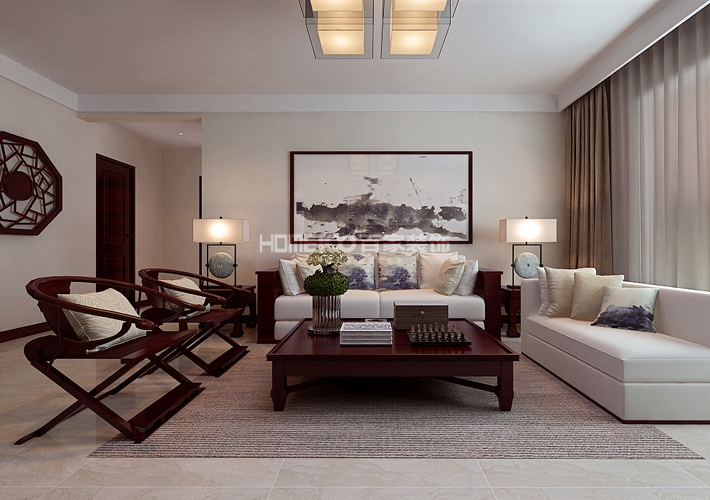 三居 东大迎湖园 中式风格 客厅图片来自百家设计小刘在东大迎湖园157平中式风格的分享