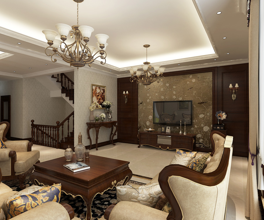 混搭 别墅 客厅图片来自天津生活家健康整体家装在泰达河与海-贵族欧式设计效果图的分享