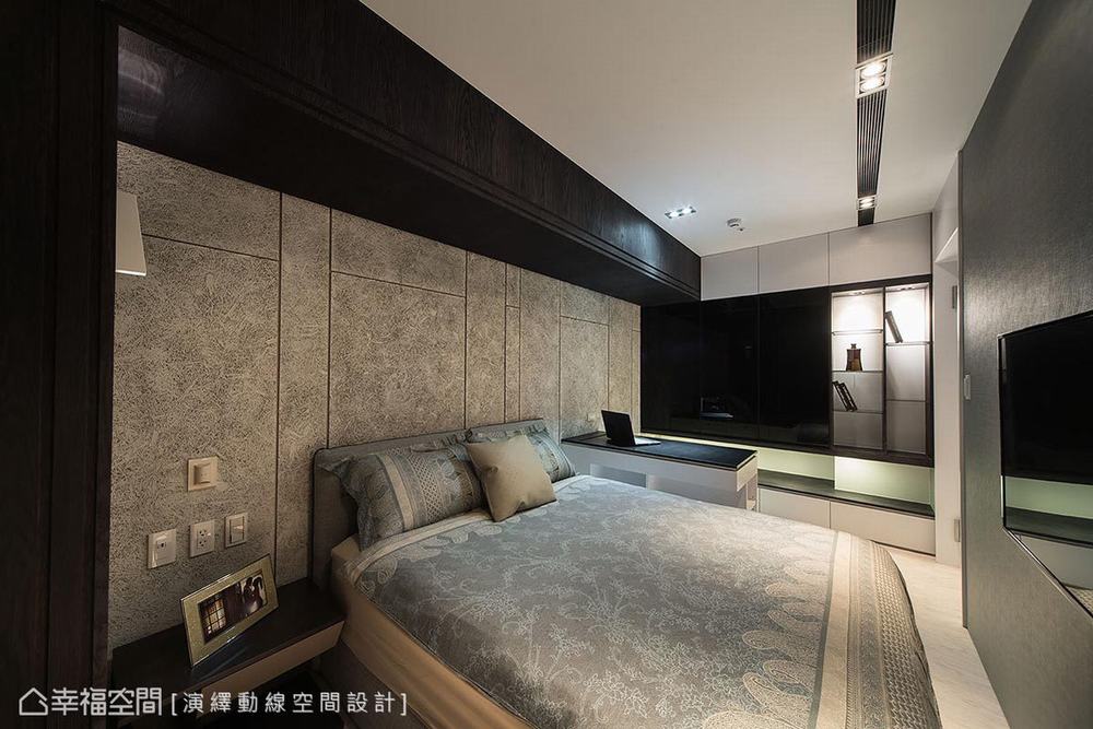 小户型 二居 现代 卧室图片来自幸福空间在黑白现代风 43平狭长宅放大术的分享