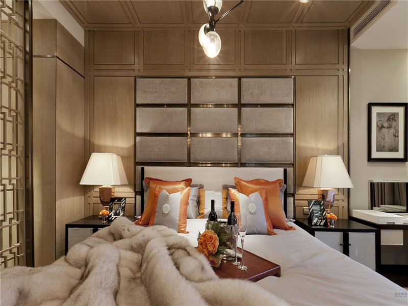 中式 四居 公寓 小资 80后 高帅富 卧室图片来自高度国际姚吉智在163平米新中式浪漫东方尽显典雅的分享