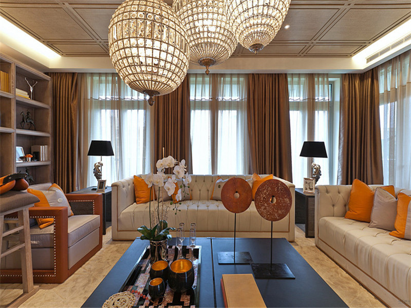 中式 四居 公寓 小资 80后 高帅富 客厅图片来自高度国际姚吉智在163平米新中式浪漫东方尽显典雅的分享