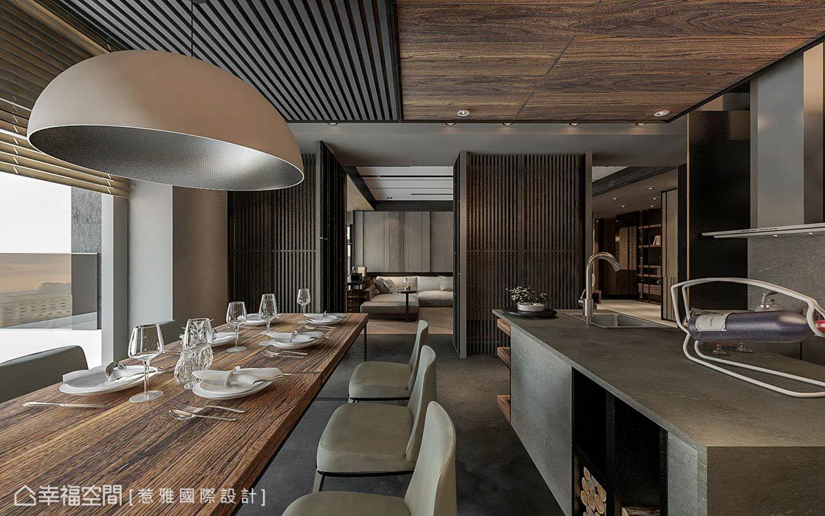 大户型 二居 现代 餐厅图片来自幸福空间在木憩 多元层次融合的分享