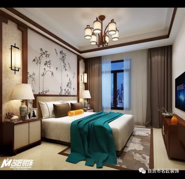 中式 名匠 开工 二居 室内设计 卧室图片来自名匠装饰自贡分公司在南湖领域中式风格，静品慢生活！的分享