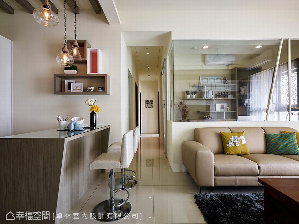 二居 美式 客厅图片来自幸福空间在日光美式宅 砌出89平的馨暖惬意的分享
