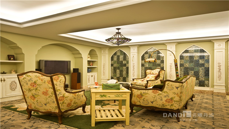 混搭 客厅图片来自名雕丹迪在水榭山别墅 700平方 混搭风格的分享