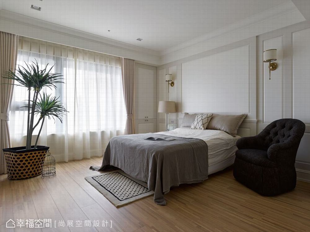 四居 大户型 美式 卧室图片来自幸福空间在198平白色浪漫日光宅的分享