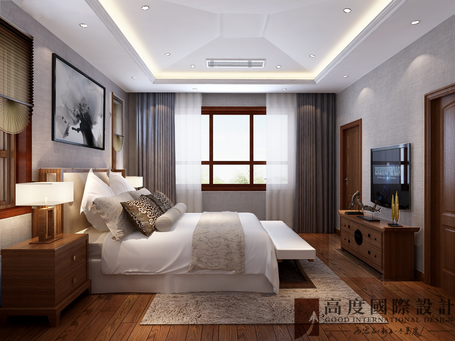 卧室图片来自也儿在北京院子新中式的分享