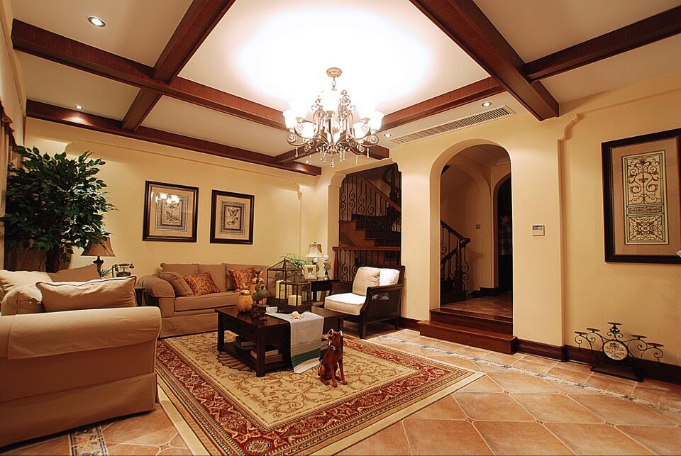 别墅 客厅图片来自金煌装饰有限公司在低调奢华的美式风格的分享