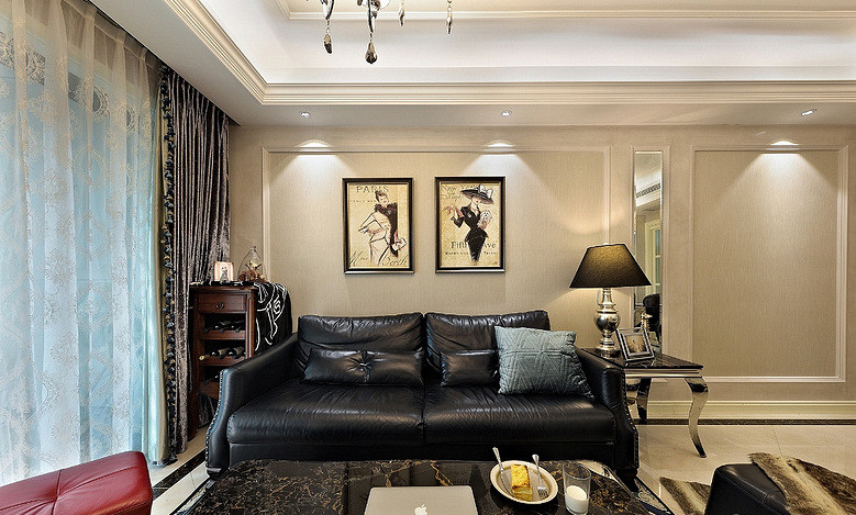 客厅图片来自家装大管家在109平实用三口之家 现代休闲层次的分享