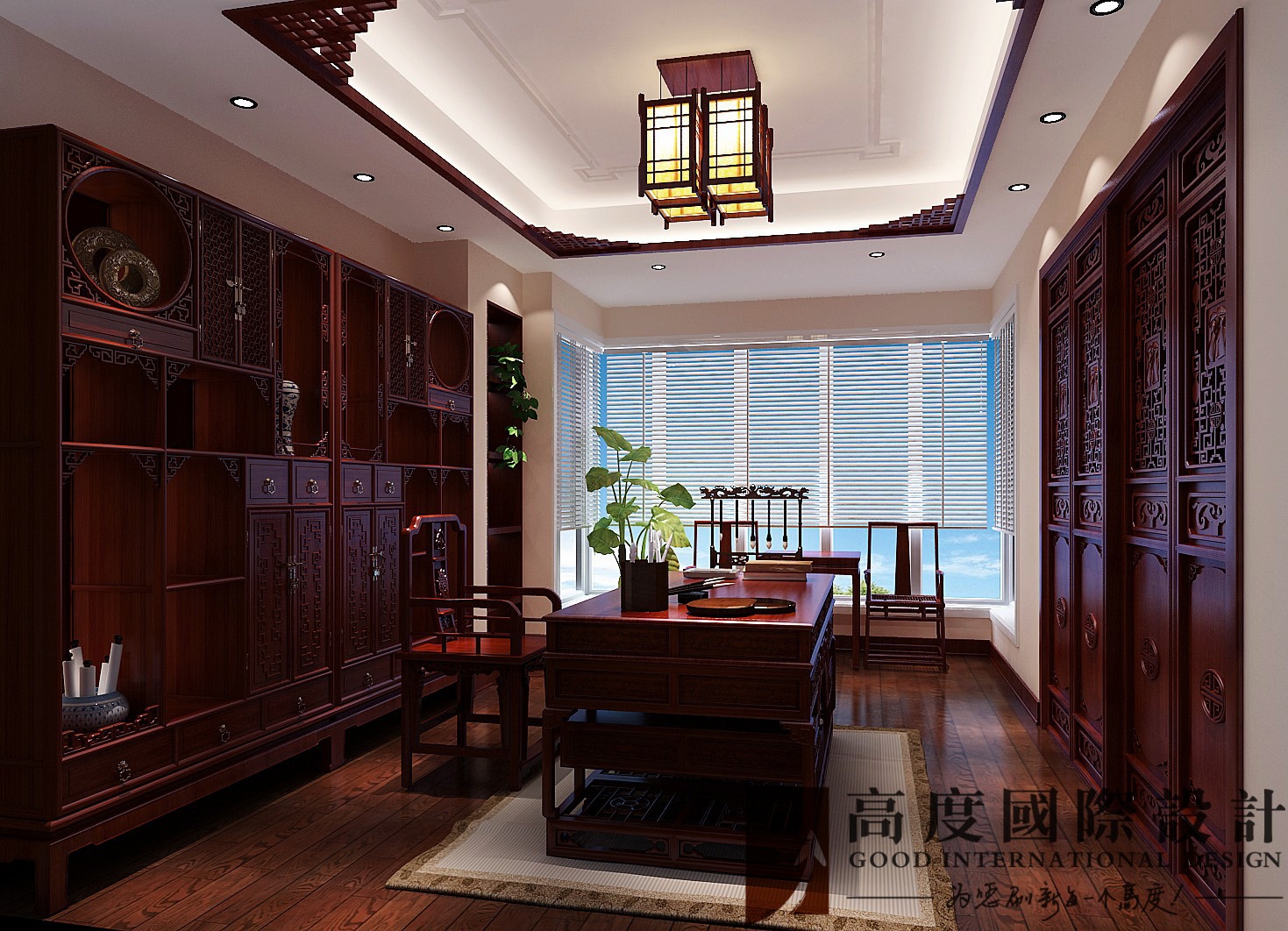 中式 旧房改造 80后 书房图片来自也儿在中式的分享