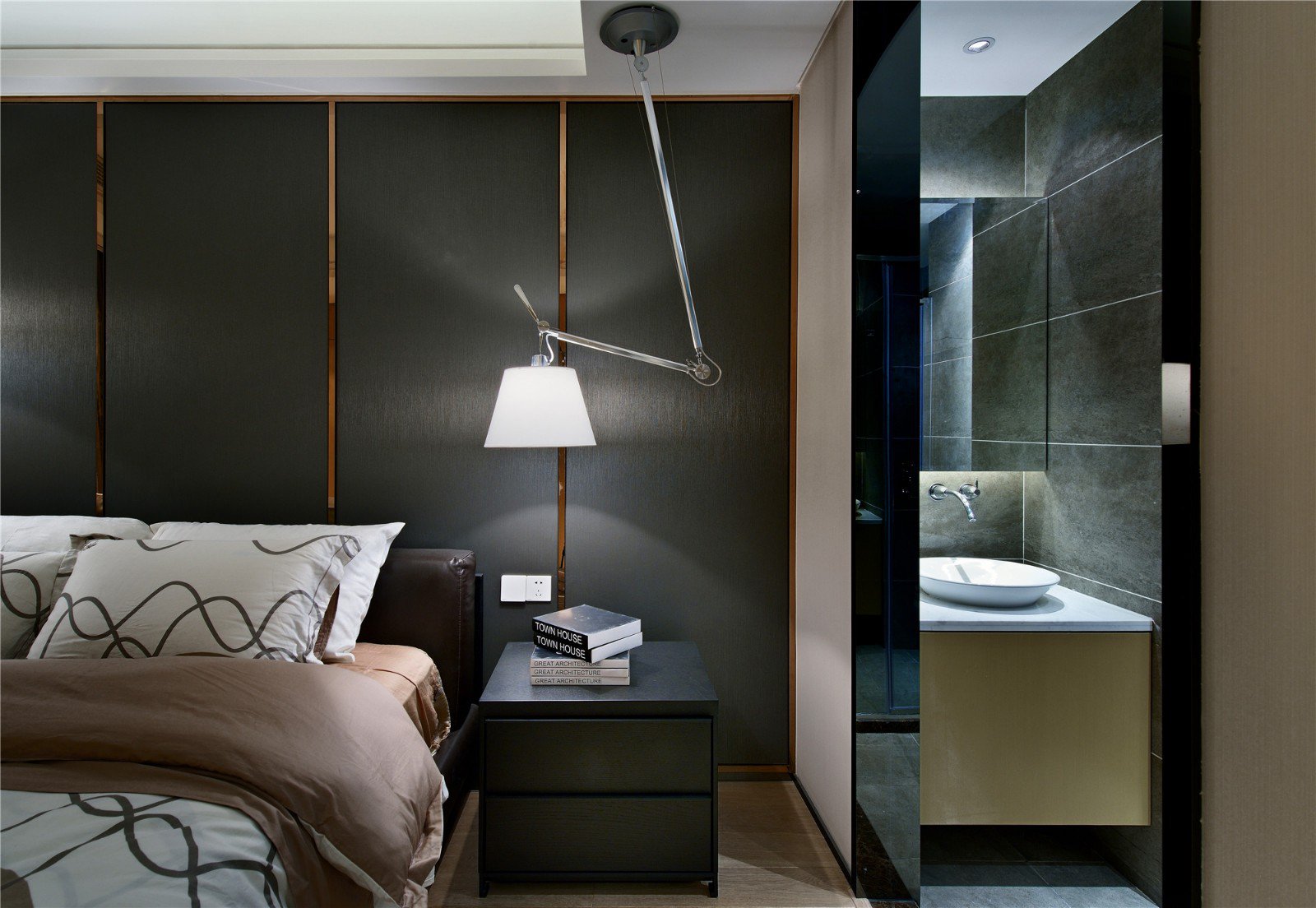 简约 现代 智能 科技感 高级感 卧室图片来自VK国际设计在现代感十足的科技cool宅的分享