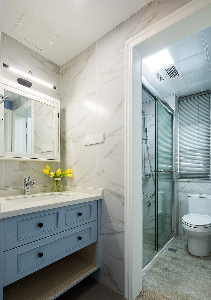 卫生间图片来自家装大管家在舒服惬意 105平清新美式3居室的分享