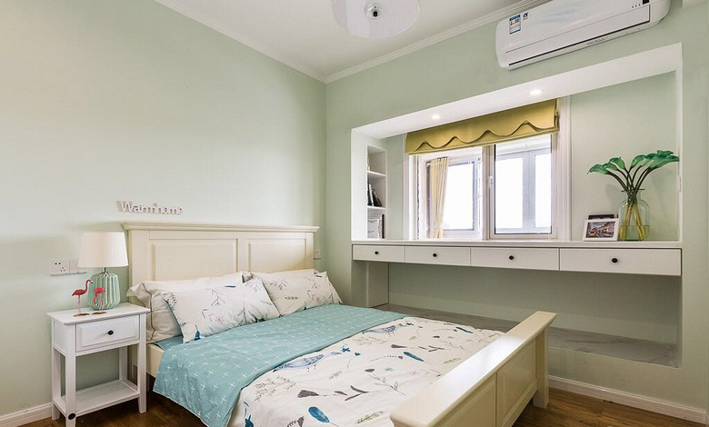 卧室图片来自家装大管家在舒服惬意 105平清新美式3居室的分享