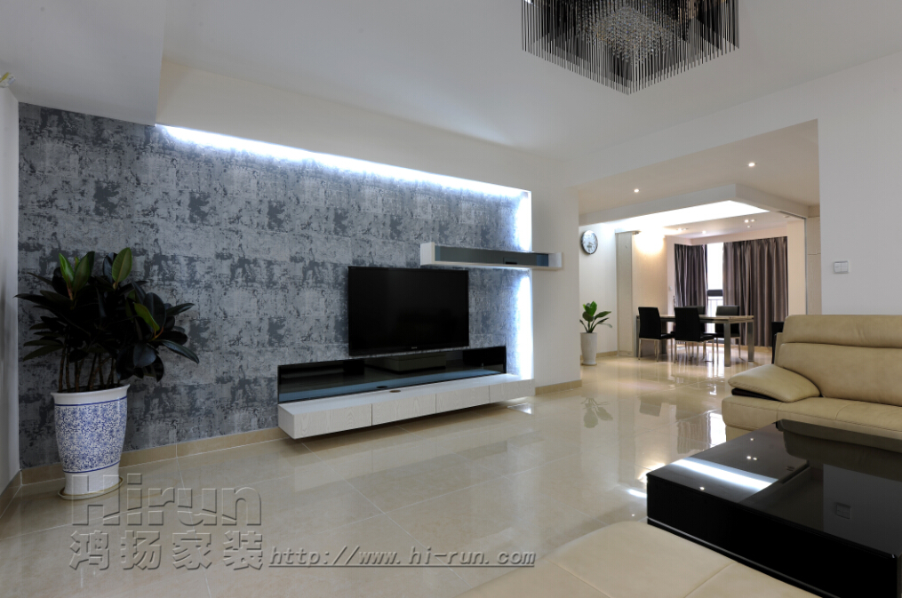 客厅图片来自鸿扬家装武汉分公司在福星惠誉东湖城90-鸿扬家装的分享