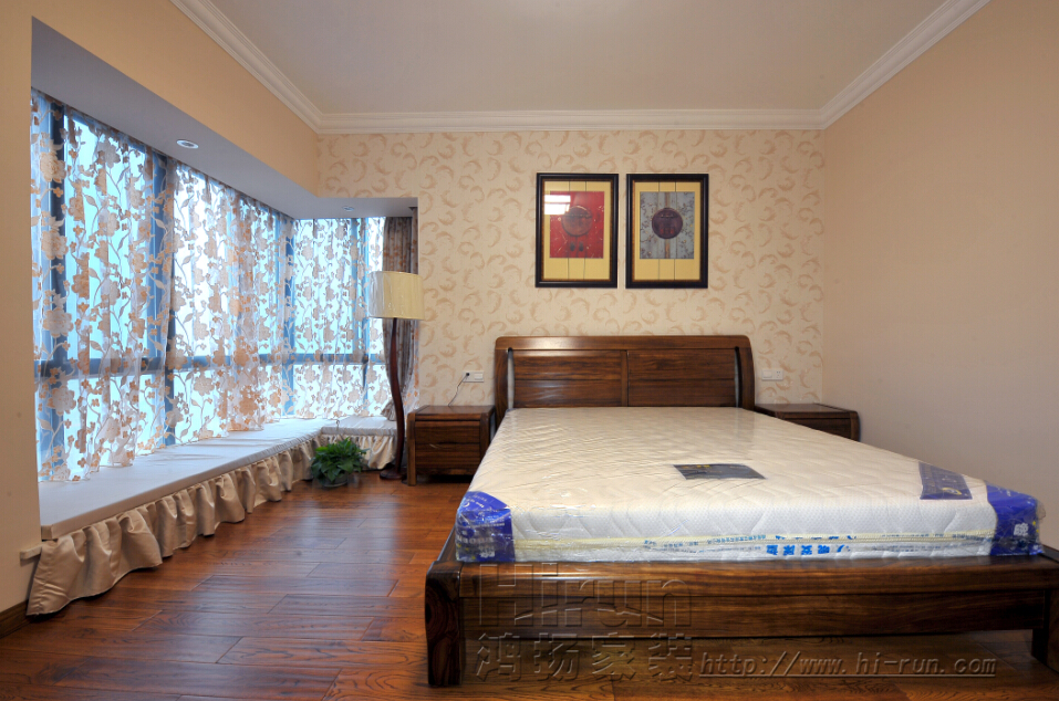 卧室图片来自鸿扬家装武汉分公司在福星惠誉东湖城145-鸿扬家装的分享
