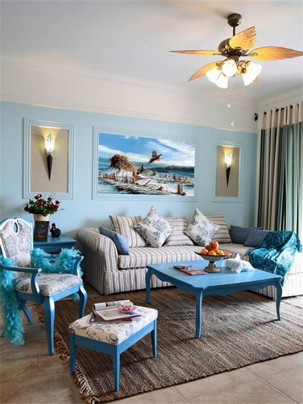 地中海 三居 大户型 公寓 复式 小资 白领 客厅图片来自高度国际姚吉智在137平米地中海碧海蓝天清凉舒爽的分享