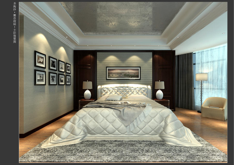 卧室图片来自新浪家居江西站在新中式风格设计的分享