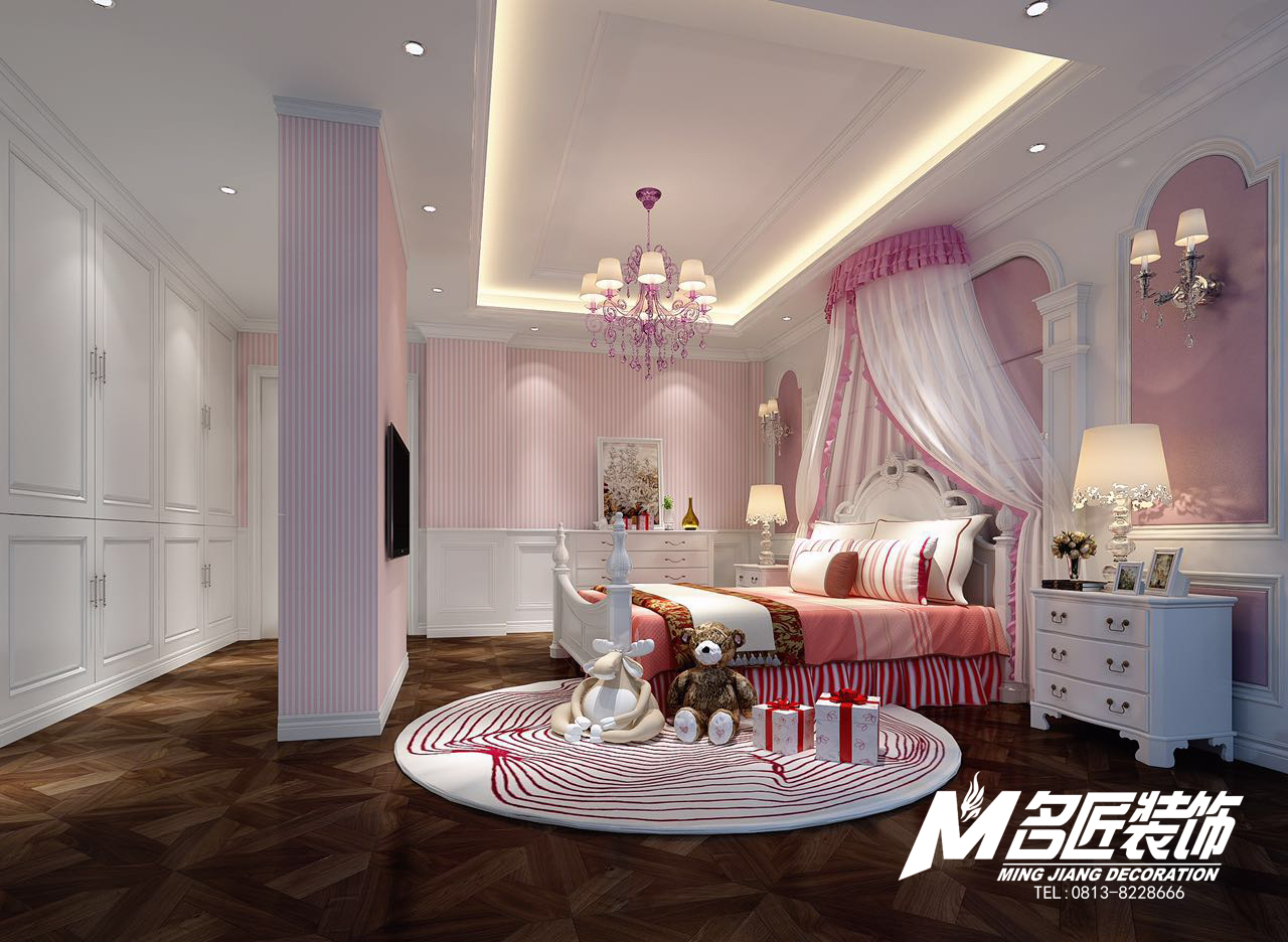别墅 美式 浪漫 品味 自在 大气 休闲 卧室图片来自名匠装饰自贡分公司在东方威尼斯440平方美式风格！的分享