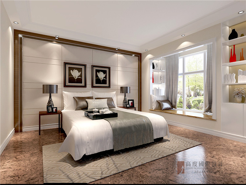 简约 现代 三居 四居 大户型 公寓 小资 卧室图片来自高度国际姚吉智在160平米现代简约大气时尚雅居的分享