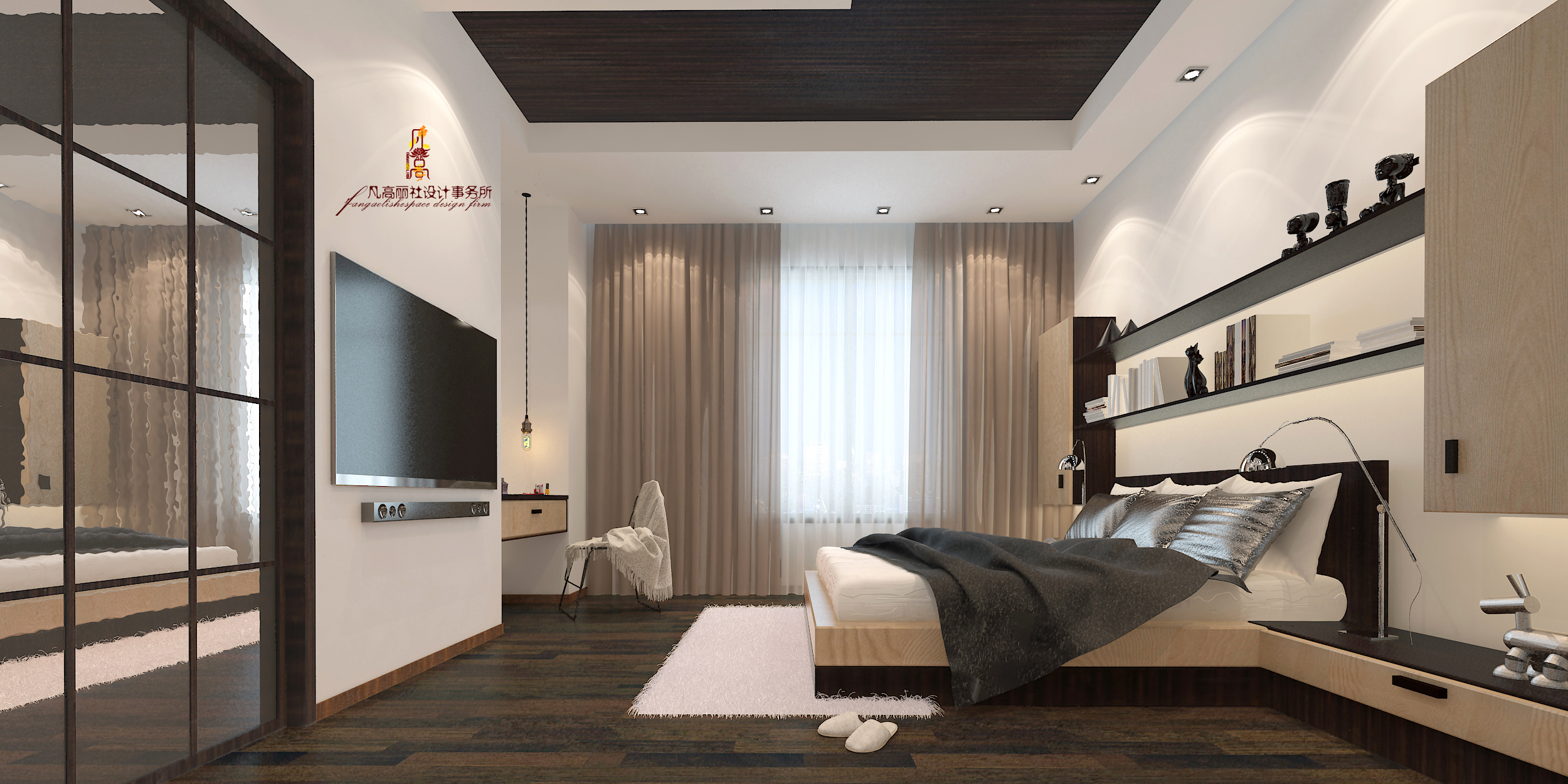别墅 北欧 新古典 卧室图片来自天津凡高丽社空间设计事务所在颜值+气质的分享