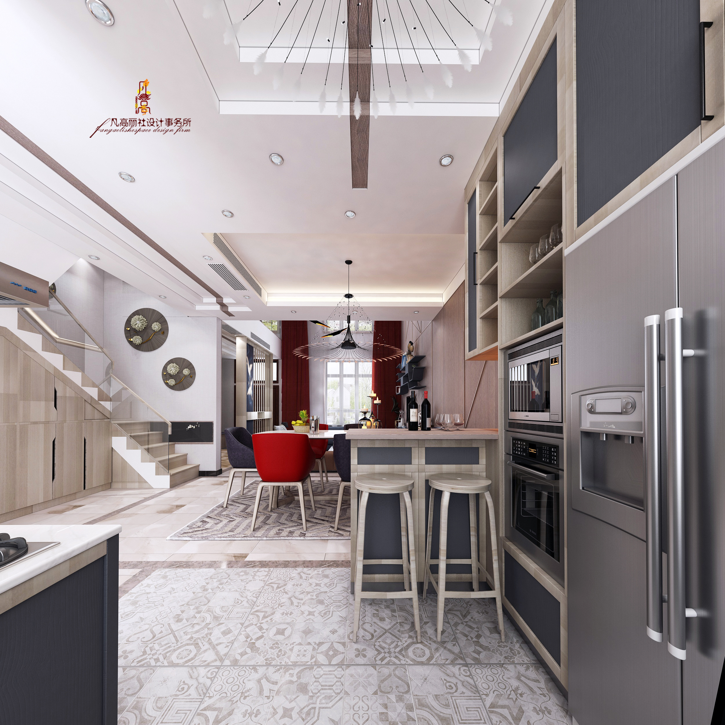 别墅 北欧 新古典 餐厅图片来自天津凡高丽社空间设计事务所在颜值+气质的分享