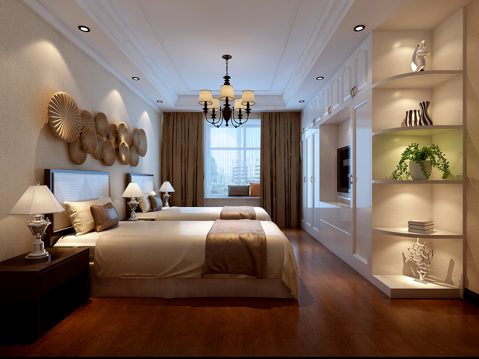 卧室图片来自新浪家居江西站在现代风格的别墅空间的分享
