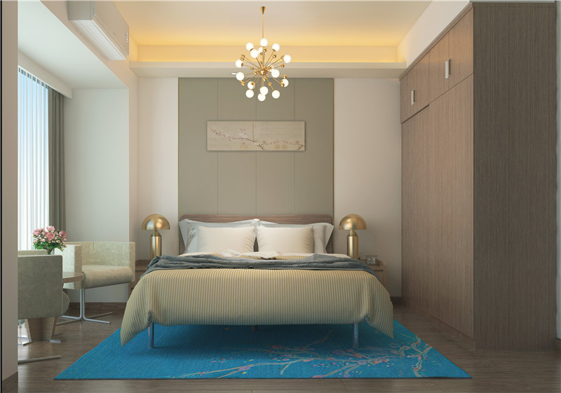 三居 小资 简约 卧室图片来自东大家居设计在恒地悦三室一厅中式的分享