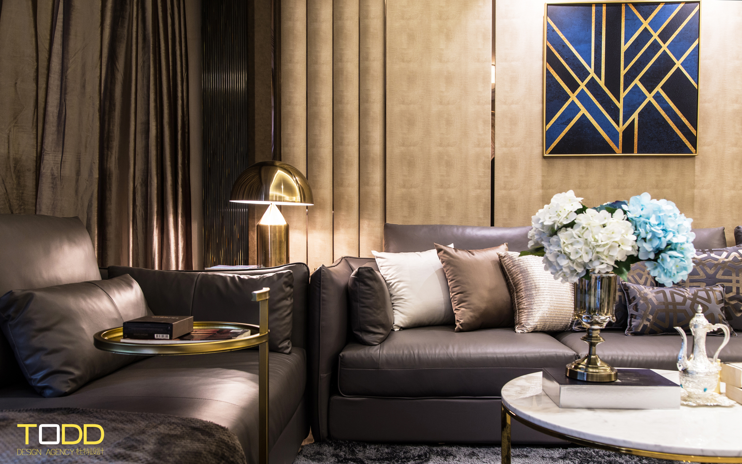 现代轻奢 白领 别墅 四居 混搭 客厅图片来自杜特设计-杨文旭在《轻奢物语》-杜特设计的分享