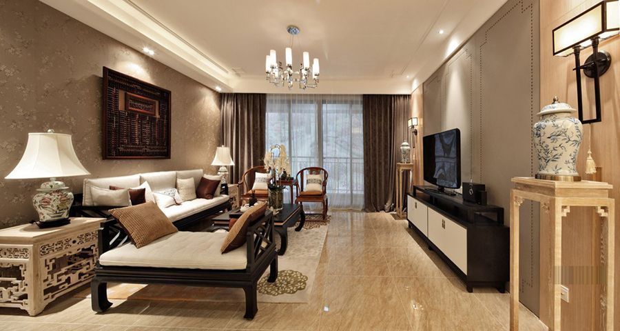 中式风格 新中式 简约 混搭 三居 80后 白领 客厅图片来自小蜗置家装饰在首铸千禧河畔88㎡中式风格的分享