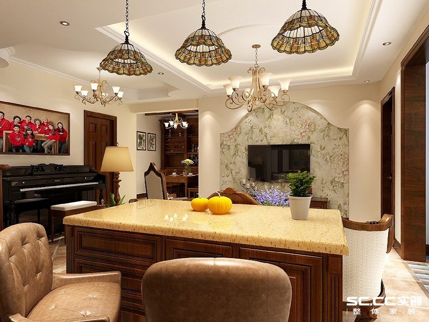 三居 实创 新贵都 美式 客厅图片来自快乐彩在新贵都140平三居室的分享