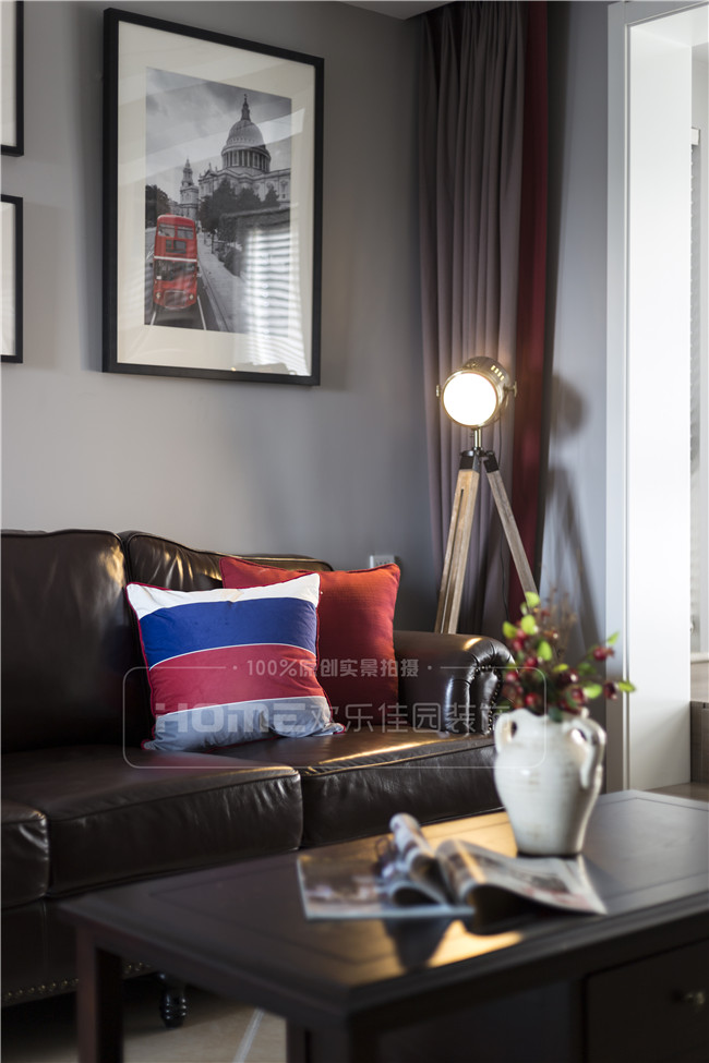 混搭 三居 美式 北欧 小资 空间联动性 年轻夫妻 客厅 客厅图片来自四川欢乐佳园装饰在流动性美式北欧混搭空间的浪漫的分享
