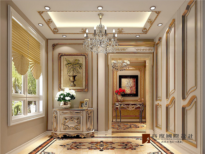 法式 新古典 别墅 跃层 大户型 复式 高帅富 玄关图片来自高度国际姚吉智在320平米法式别墅皇家风范的品味的分享