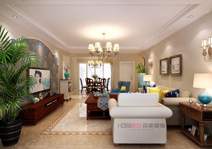 客厅图片来自沈阳百家装饰小姜在紫云府130平简美风格的分享