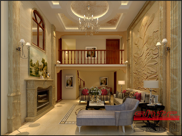 三居 别墅 客厅图片来自三好同创装饰公司在旭辉御府别墅--美式风格的分享