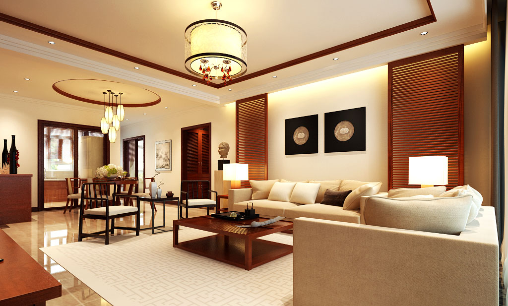 客厅图片来自沈阳百家装饰小姜在翔凤华园150平新中式风格的分享