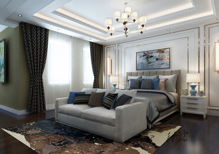 卧室图片来自沈阳百家装饰小姜在龙湖滟澜山320平新中式风格的分享