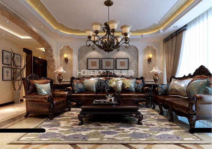 四居 新世界 美式 客厅图片来自百家设计小刘在御景新世界167平美式风格的分享