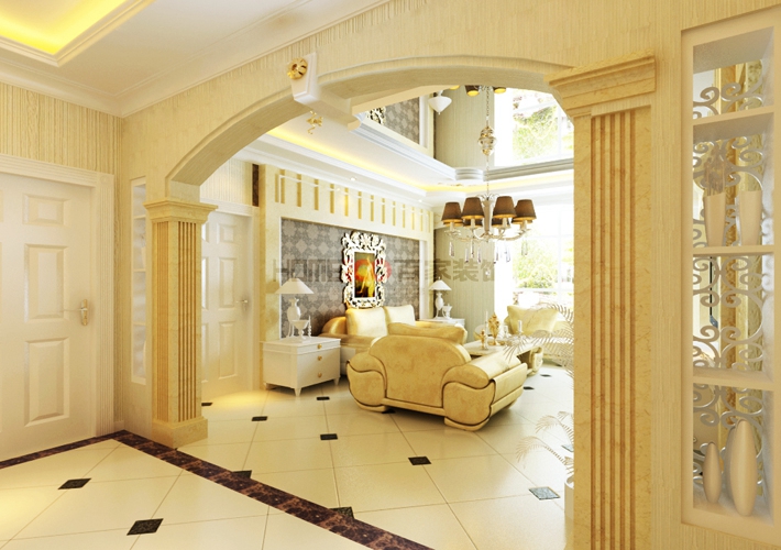 客厅图片来自沈阳百家装饰小姜在紫云府130平欧式风格的分享